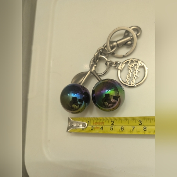 Cherry Bag Charm + Coach Poppy Charm Keychain Set - Picture 12 of 12